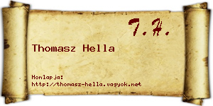 Thomasz Hella névjegykártya